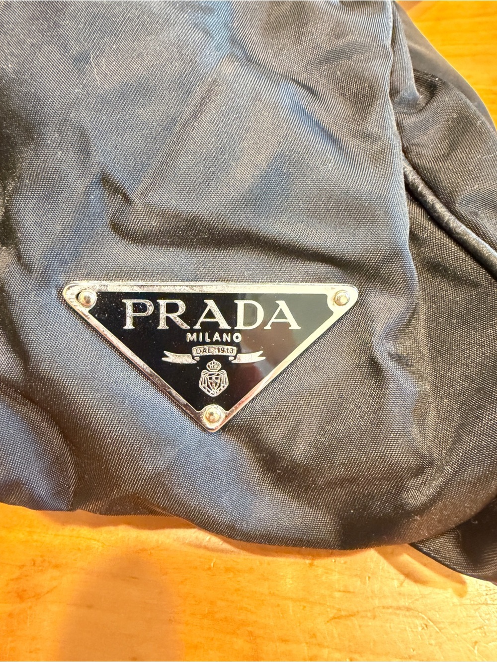 Prada Tessuto Nylon Hobo bag leather trim buckle - Picture 2 of 9